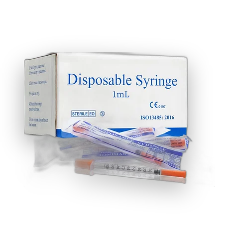 U-100 insulin syringes, 1 mL 31G